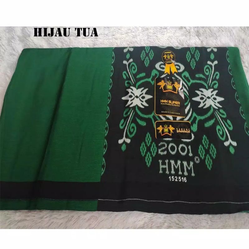 sarung Samarinda polos original 100% asli merek HMM bahan licin