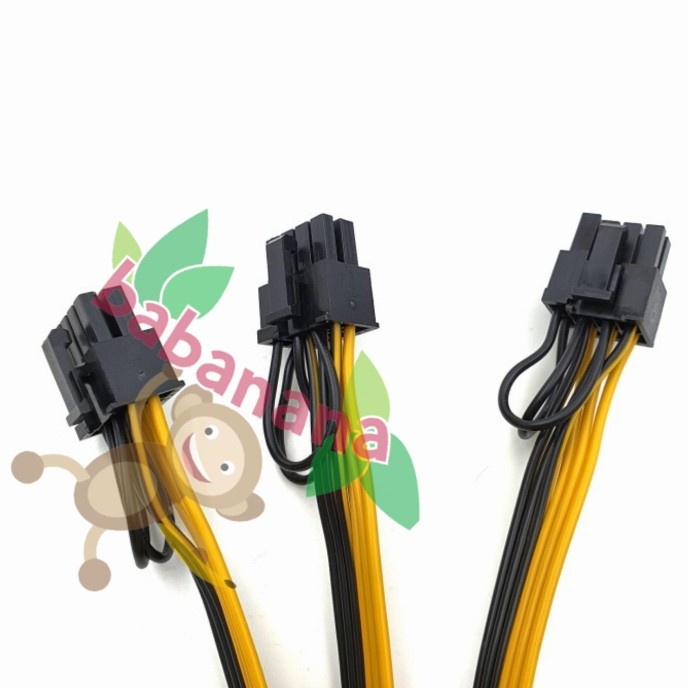 Kabel 8 Pin MOBO to triple 8 Pin PCIE splitter cabang mining adapter