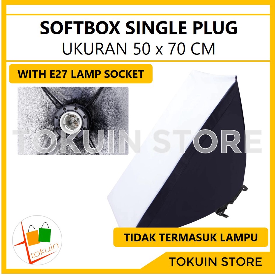 Softbox Lighting Socket E27 Studio Foto Soft Box Light Stand Tripod