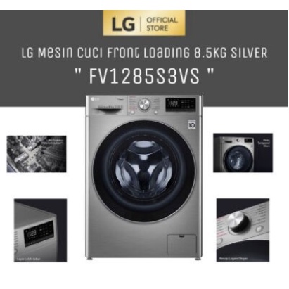 LG Mesin Cuci Front Loading 8,5Kg Inverter FV1285S3VS WiFi ThinQ