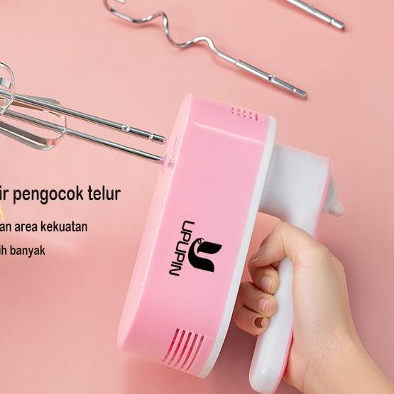 ▲ UPUPIN Hand Mixer Pengaduk 5 Kecepatan Otomatis - Free 4 Buah Alat Pengocok / Mixer ◌