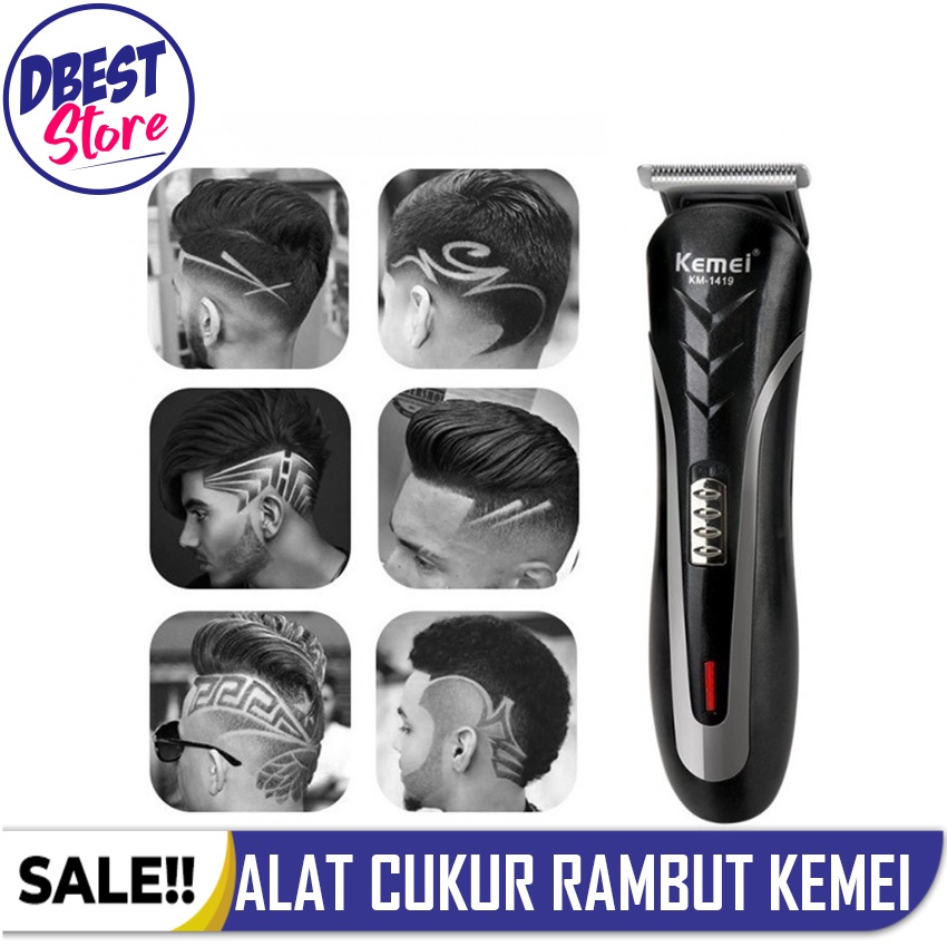 BISA COD - 0NEW IMPORT ORIGINAL KEMEI KM-1419 - ALAT MESIN CUKUR RAMBUT JENGGOT KUMIS DAN BULU HIDUNG