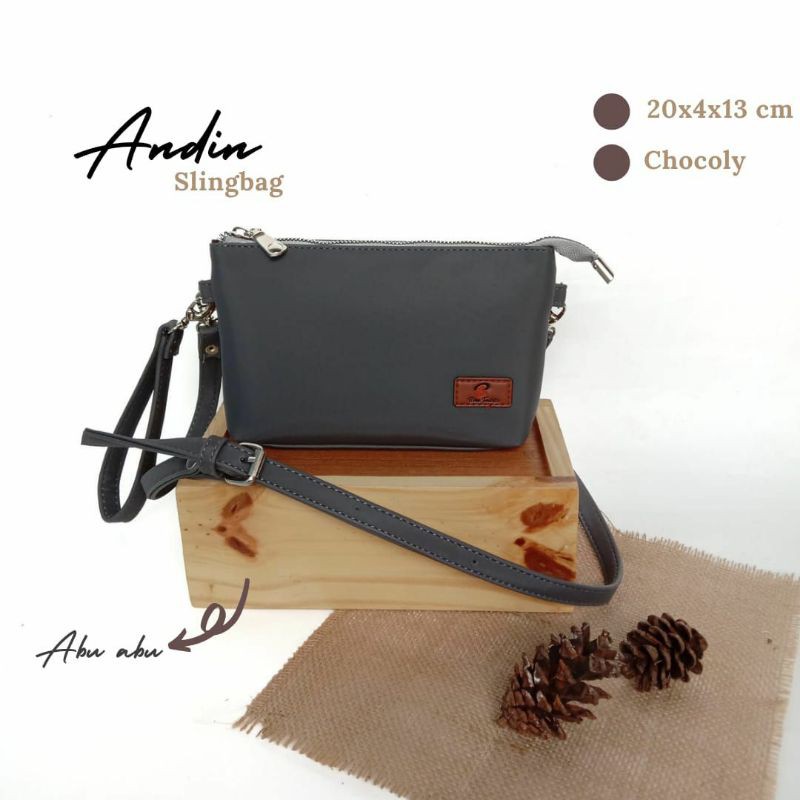 READY ANDIN SLINGBAG CHOCOLY / TAS SLEMPANG  BY BIRU TSABITA