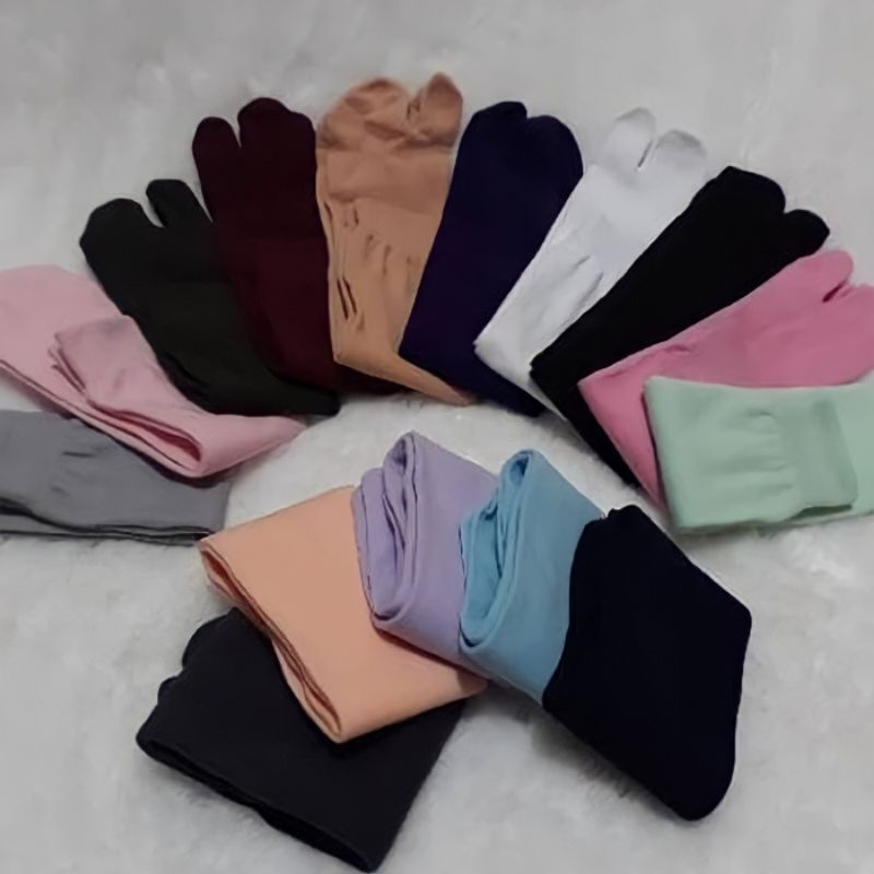 KAOS KAKI MUSLIMAH KAOS KAKI JEMPOL BAHAN  POLYSTER TERMURAH