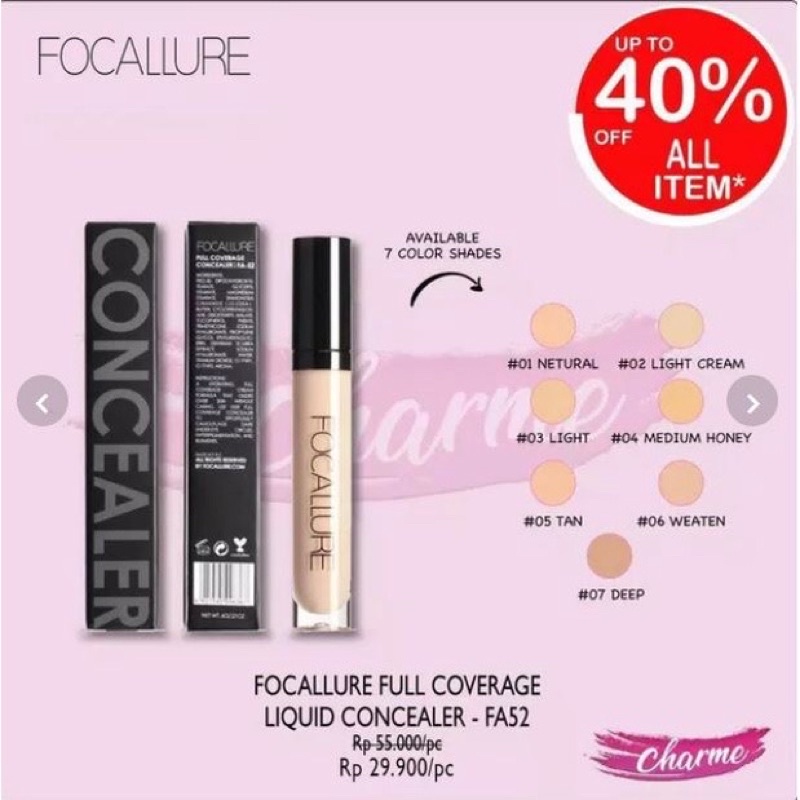 (READY &amp; ORI!) Focallure Full Coverage Liquid Concealer FA52 FA 52 FOUNDATION