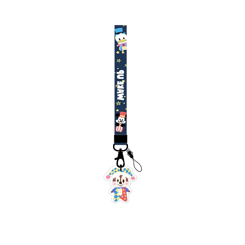 Sirkus kartun ponsel lanyard anti hilang tali pergelangan tangan wanita melebar halter lucu kunci st