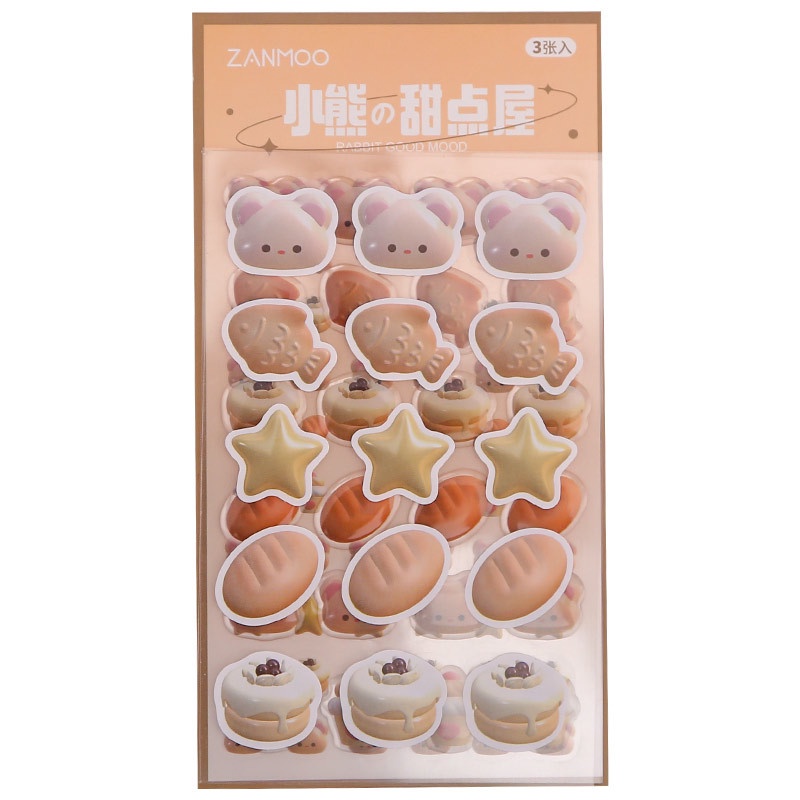 Ins Stiker Epoxy Kristal 3D Motif Kartun Anak Perempuan Untuk Dekorasi Handphone / Gelas Air Diy