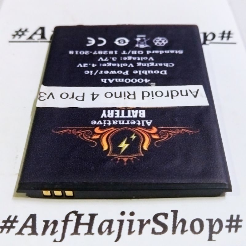 BATRE BATREI PERSAMAAN FOR ANDROID RINO 4 PRO VERSI 3 P8.6 l5.9 BATRAI BATERAI ALTERNATIF MODIF