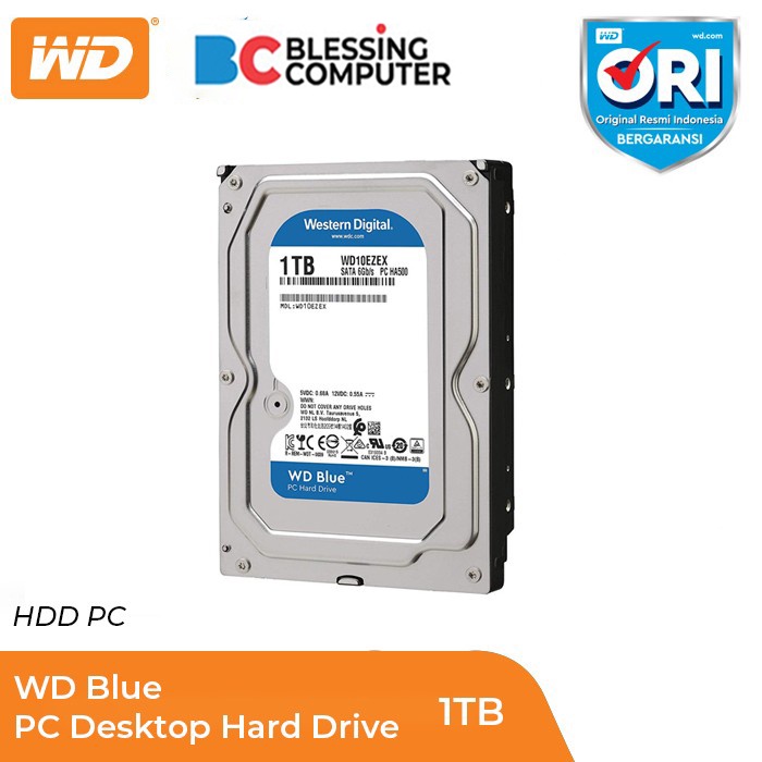 Hardisk PC 1TB WD Blue (WD10EZEX) / Hardisk WD 1TB