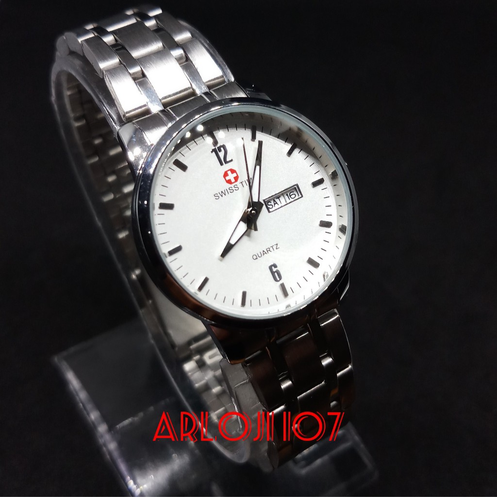 JAM TANGAN WANITA SWISS TIME SILVER WHITE