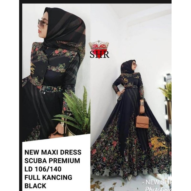 new Maxi dress scuba SHR ORI