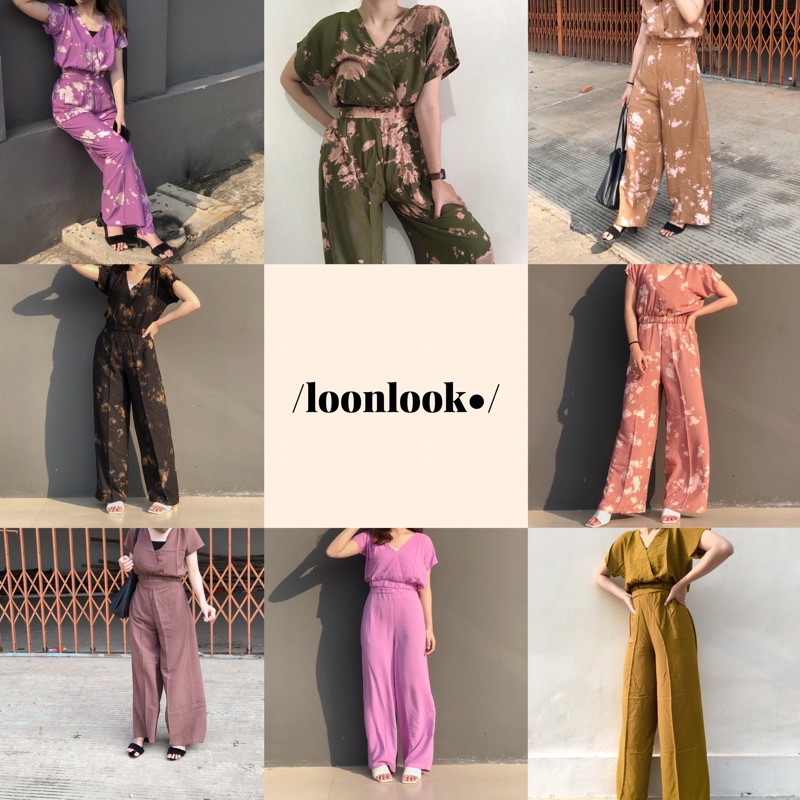 LOONLOOK - Luna One Set Tie Dye / Polos - Kulot Highwaist dan Crop Tee
