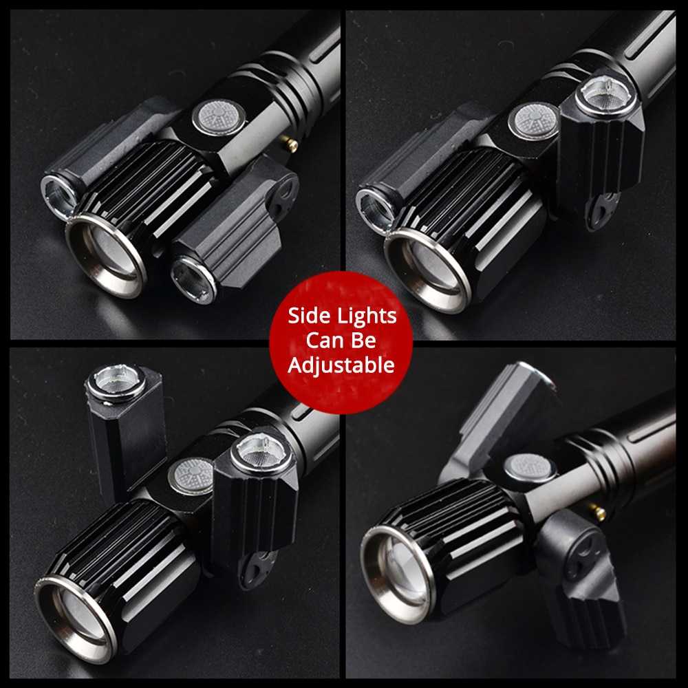 IDN TOOLS - TaffLED Senter LED Telescopic Zoom Cree T6 + 2 x XPE 15000 Lm - KS-737