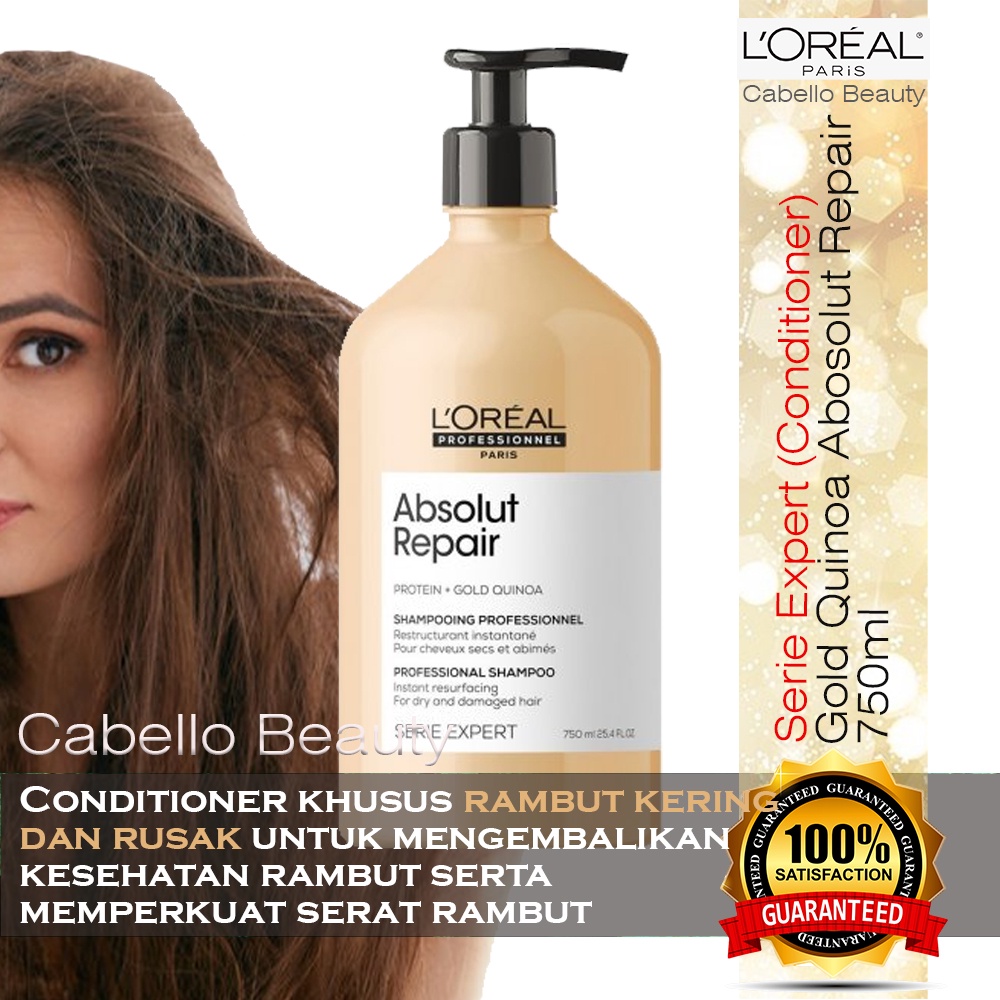 Jual LOREAL CONDITIONER ABSOLUT REPAIR GOLD QUINOA SERIE EXPERT 750 ml