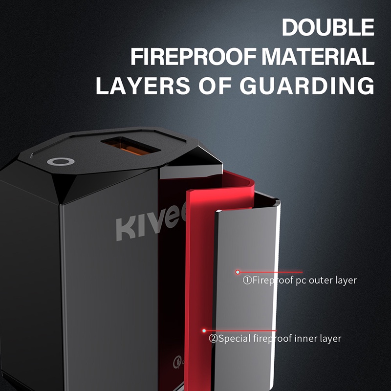 KIVEE charger oppo samsung xiaomi kepala charger fast charging 18w 22.5w Quick 3.0 original Wall Charger 3.1A 1 tahun garansi-3