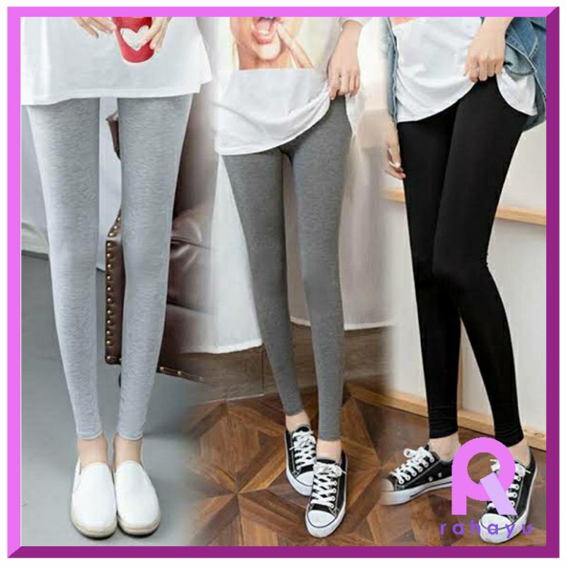 Legging Kaos Premium / Leging Soft Rayon / Lejing Polos Warna Lengkap