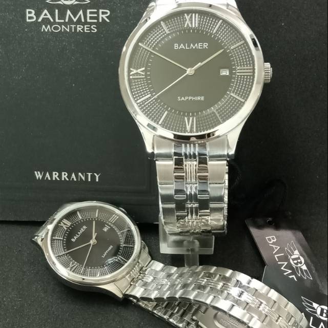 jam tangan couple balmer sapphire original japan Q08