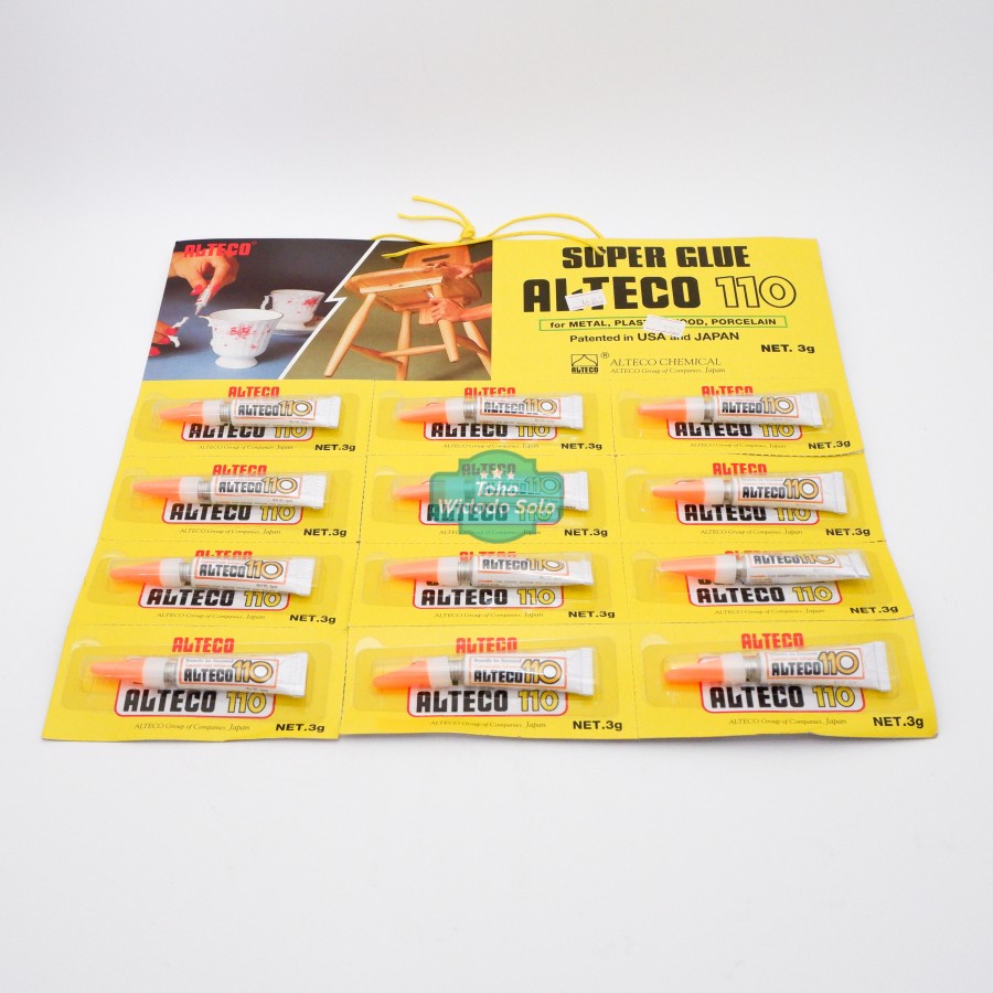

1 LUSIN Lem Super Glue Alteco 110 Lem Super Kuat Serba Guna - 12 Buah