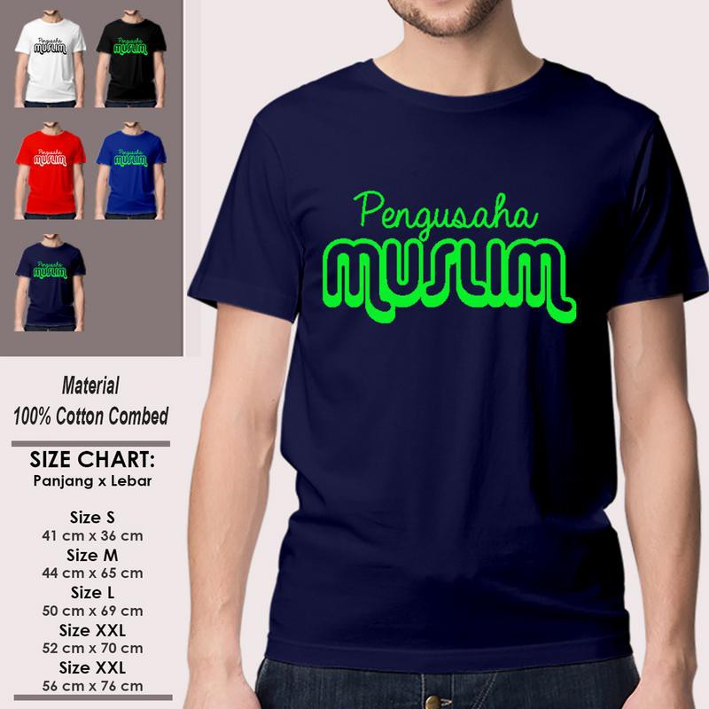 Kaos Dakwah Muslim Pria Lengan Pendek Keren SP-LSMSAK277 PENGUSAHA MUSLIM Islami Kekinian Murah-1