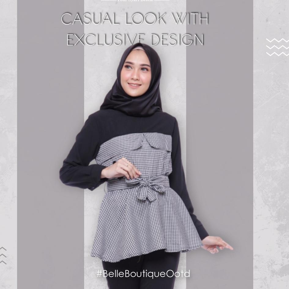 TGU.10Jn22e | Baju Kemeja Blouse Atasan Wanita Bluouse Blus Blos Ootd Kekinian Model2022 Casual Sant