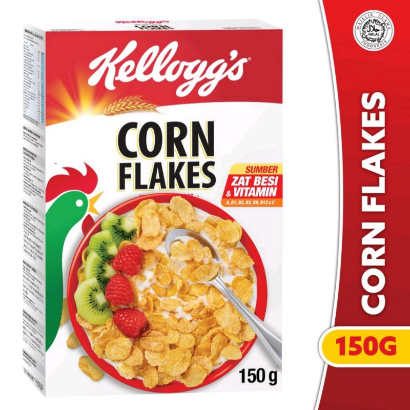 Sereal Sehat Jagung Kering Kelloggs Corn Flakes Cereal 150 gr Halal
