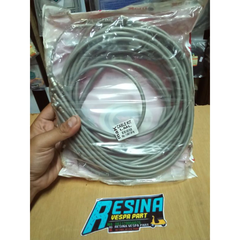 Kabel luar Set Warna Abu Vespa PX PXE Excel Exclusive PS LML