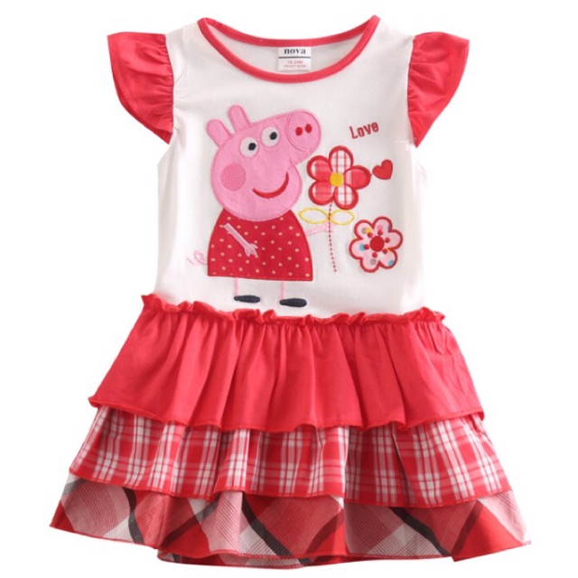 Dress peppa pig import kartun baju kaos anak cewek ...