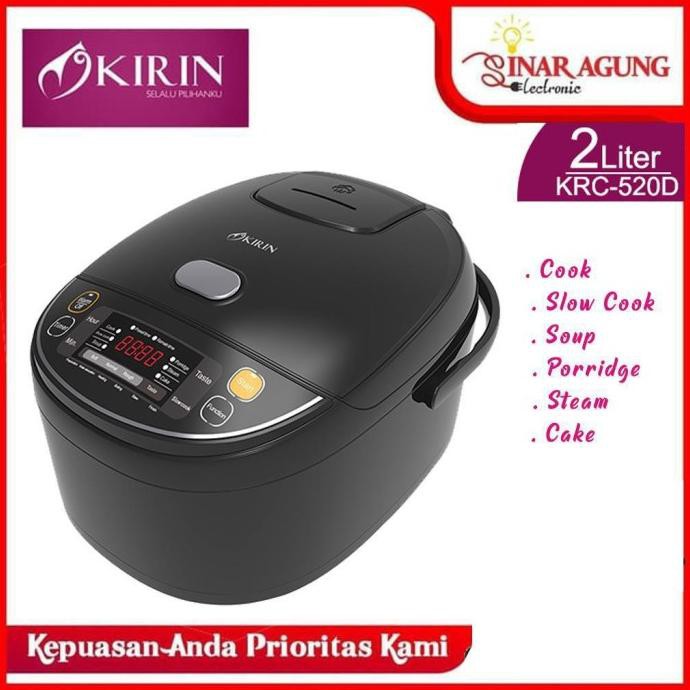 KIRIN RICE COOKER 2.0 LITER | DIGITAL KRC-520D KRC 520D - HITAM