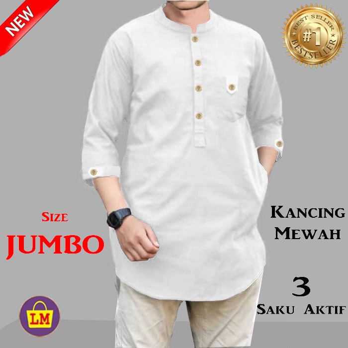 DG 10758 10762 10766 Baju Koko QURTA TRIKHAN Super Jumbo Baju Pria Muslim Terlaris Termurah-6