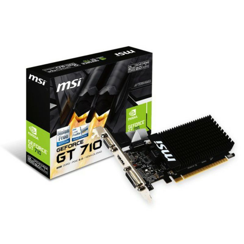 VGA MSI GEFORCE GT 710 2GB DDR3 LOW PROFILE BRACKET - GRAPHICS CARD NVIDIA ORIGINAL