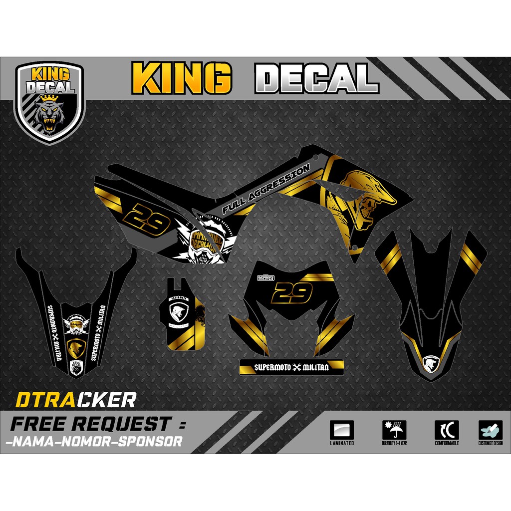 DECAL CRF 150L SUPERMOTO MILITAN