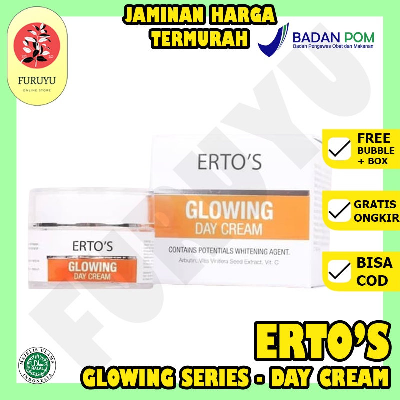 ERTOS Glowing Series Day Cream Krim Siang Pencerah Erto's Original BPOM Wajah Bersinar Cerah