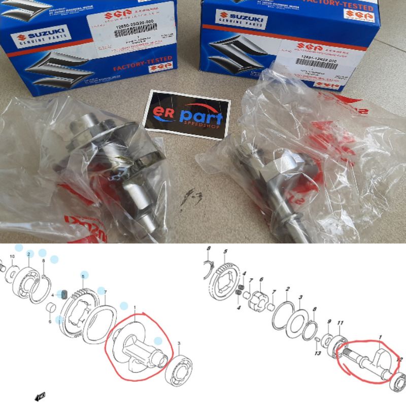 Balancer crank satria Fu Gsx 150 satria Fu Fi Raider Fi karburator