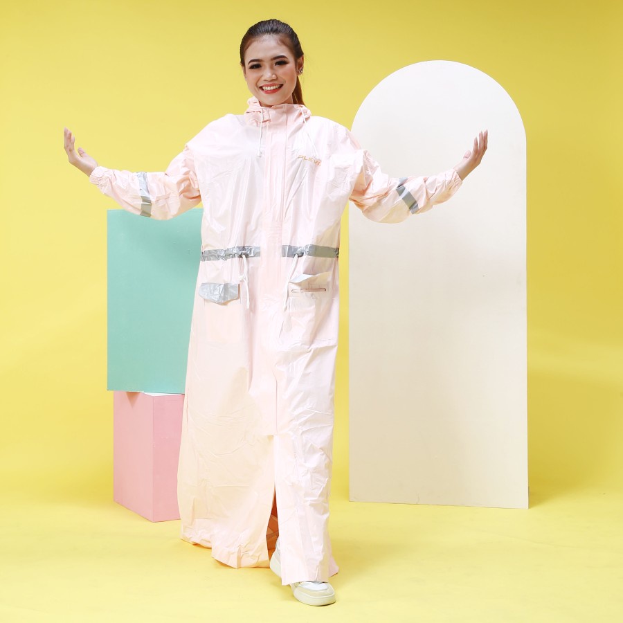 Jas Hujan Wanita Gamis Muslimah Hijabers Syari Plevia SALSABILA 753 Jumbo rok