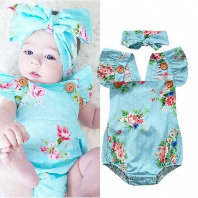 Jumper + Bandana Bahan katun import  jumper baby baju bayi lucu