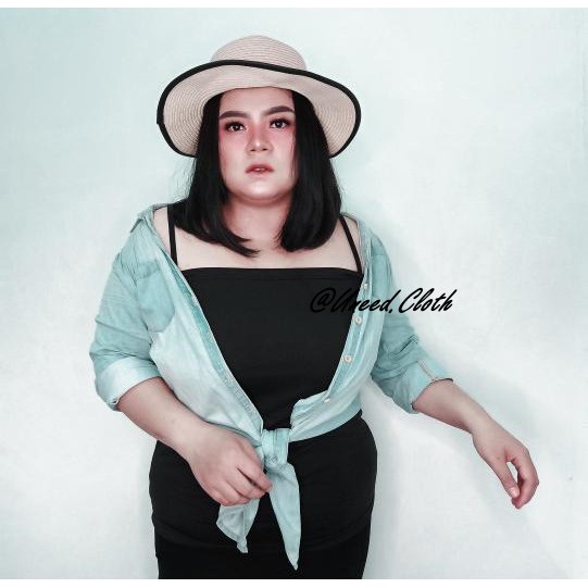 Uneed Cloth / TANK TOP JUMBO / CROP TANKTOP / SQUARE / TANGTOP ATASAN WANITA / LOLY BIGSIZE-7