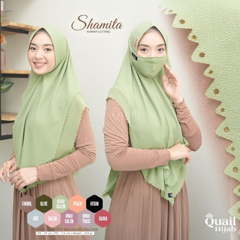 SHAMITA QUAILHIJAB PREMIUM HIJAB KHIMAR PESTA KHIMAR KONDANGAN