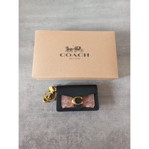 Gantungan Kunci Coach Mini Tabby Bag Charm in Signature canvas