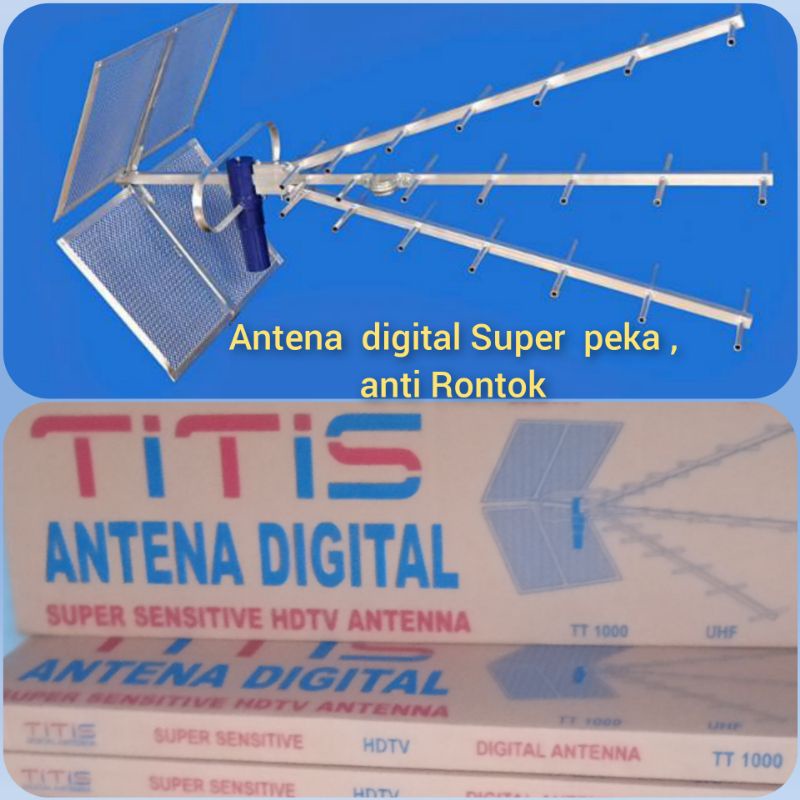 Jual Antena TV Analog / Digital Titis TT1000 Super Sensitif Super Peka & Tahan Cuaca Ekstrem
