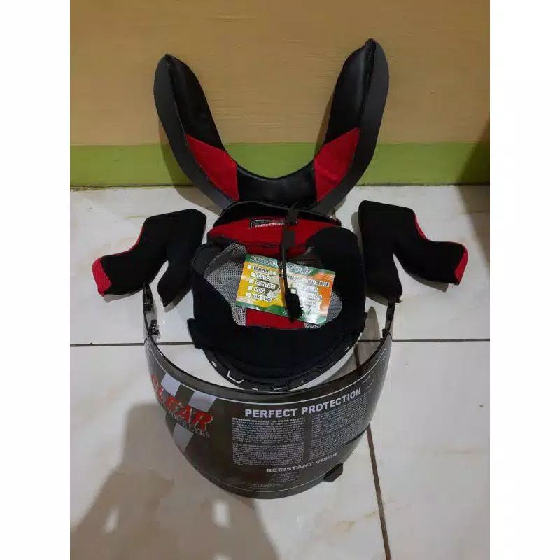 busa helm kyt rc7 fullset+kaca helm kyt rc7/kyt rc-seven (busa pipi, busa leher, busa kepada)