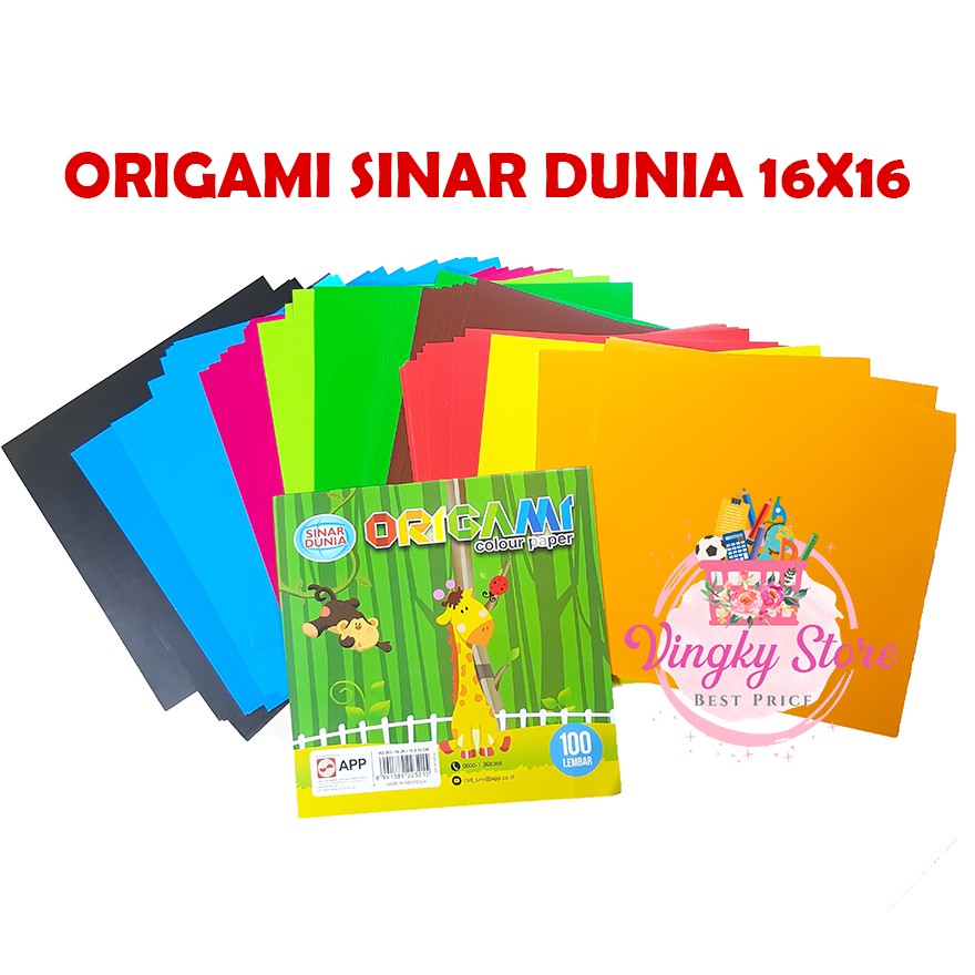 

Kertas Lipat / Kertas Origami Sinar Dunia 16 x 16 isi 100 lembar