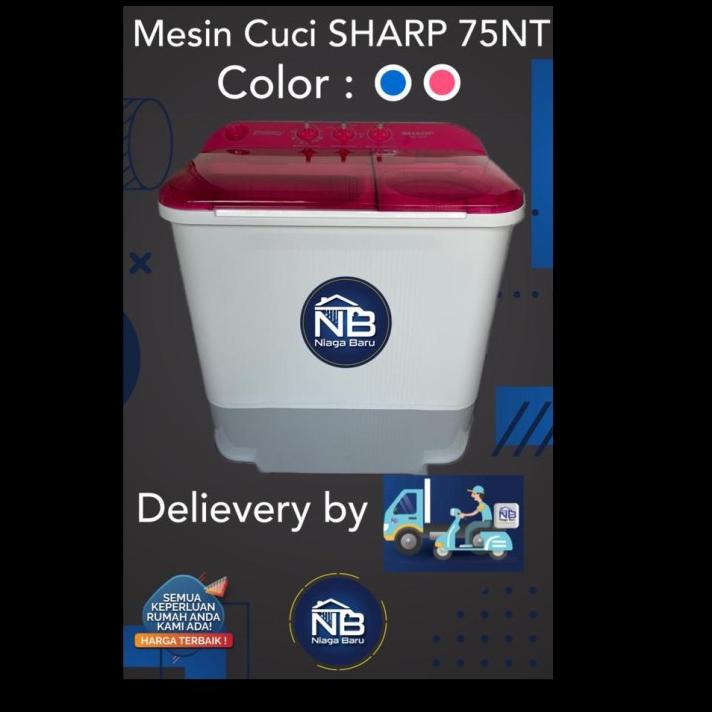 Mesin Cuci Sharp 2 Tabung Es T 75Nt Transparan Es T75Nt Khusus Bogor