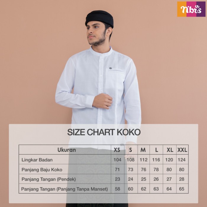 NEW! BAJU KOKO NIBRAS NK 91 BAJU KOKO PUTIH KOKO LENGAN PANJANG PUTIH