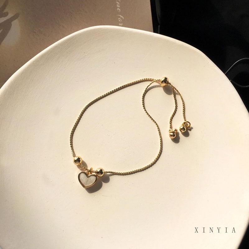 Small Fresh Love Bracelet Korean Version of Simple Jewelry Gold Bracelet Female Accessories