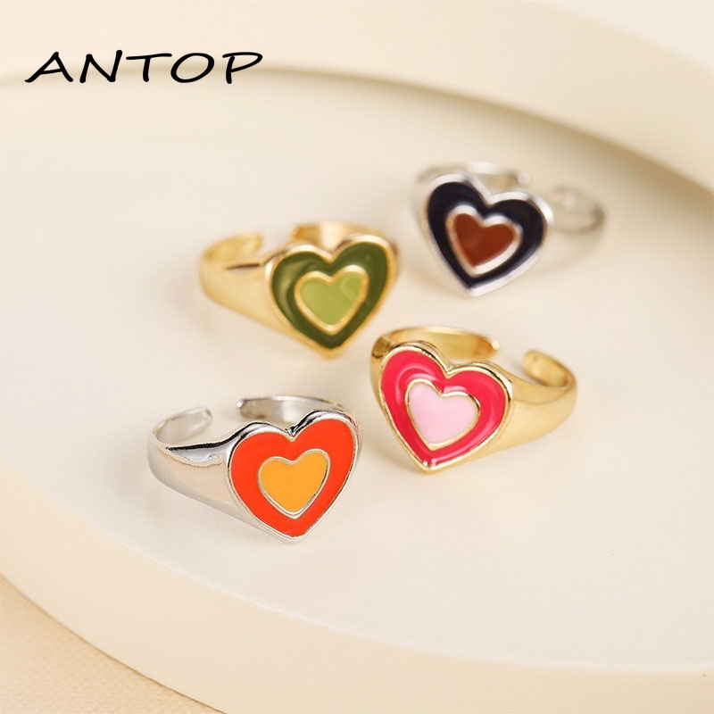 Aksesoris Fashion Cincin Pasangan Cinta Adjustable ANTOP