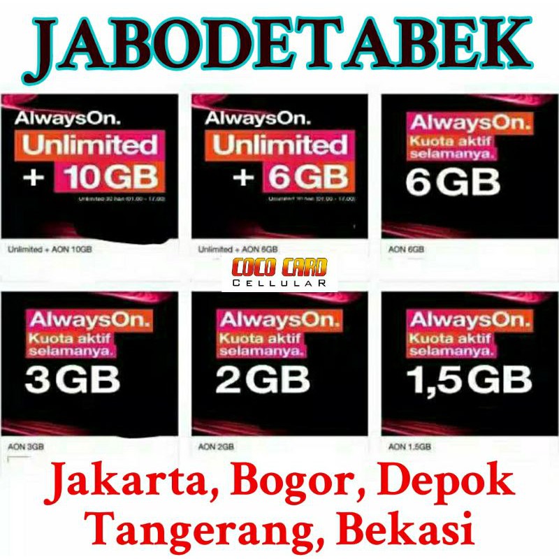 VOUCHER TRI - TEMBAK DATA TRI AON UNLIMITED - INJECT DATA TRI AON UNLIMITED - BRANCH JABODETABEK