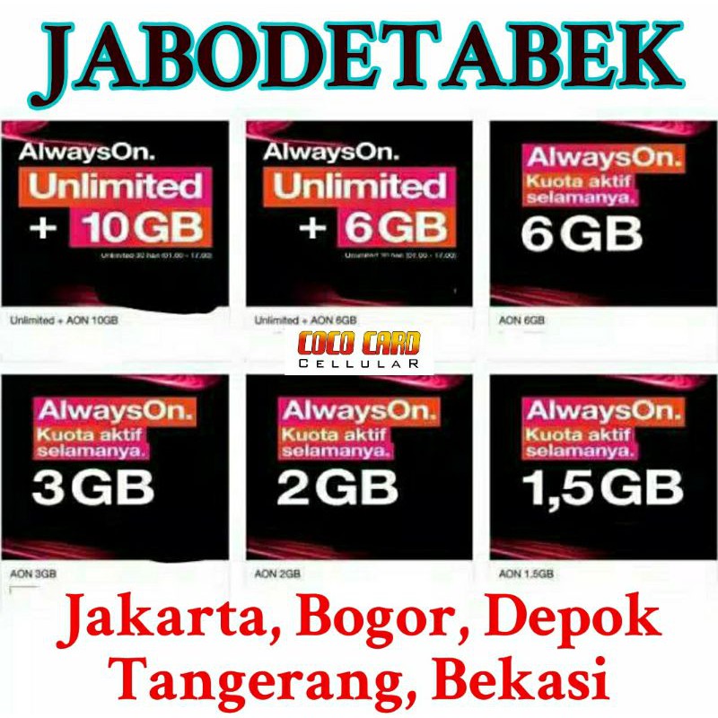 VOUCHER TRI - TEMBAK DATA TRI AON UNLIMITED - INJECT DATA TRI AON UNLIMITED - BRANCH JABODETABEK