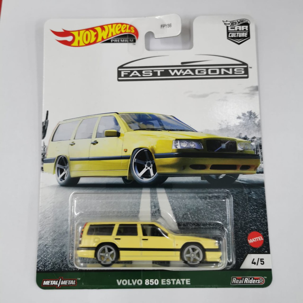 Diecast Hot Wheels VOLVO 850 ESTATE Fast Wagons Wagon HW Hotwheels KUNING 4/5 Premium Mobil