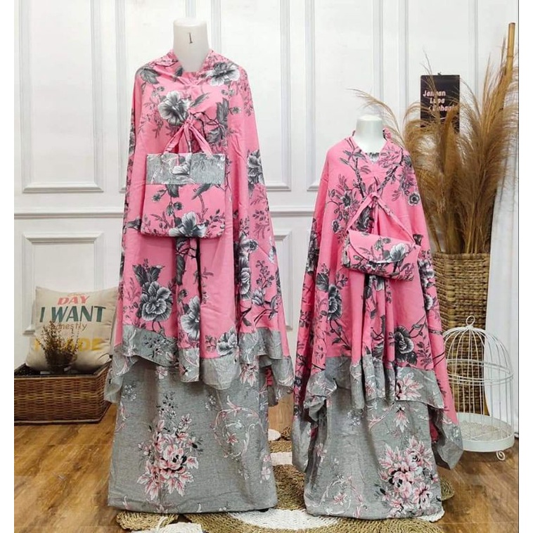 PROMOO-MUKENA COUPLE IBU DAN ANAK SHABY-MUKENA KATUN RAYON IBU DAN ANAK SHABY-MUKENA KATUN BELAROSE 