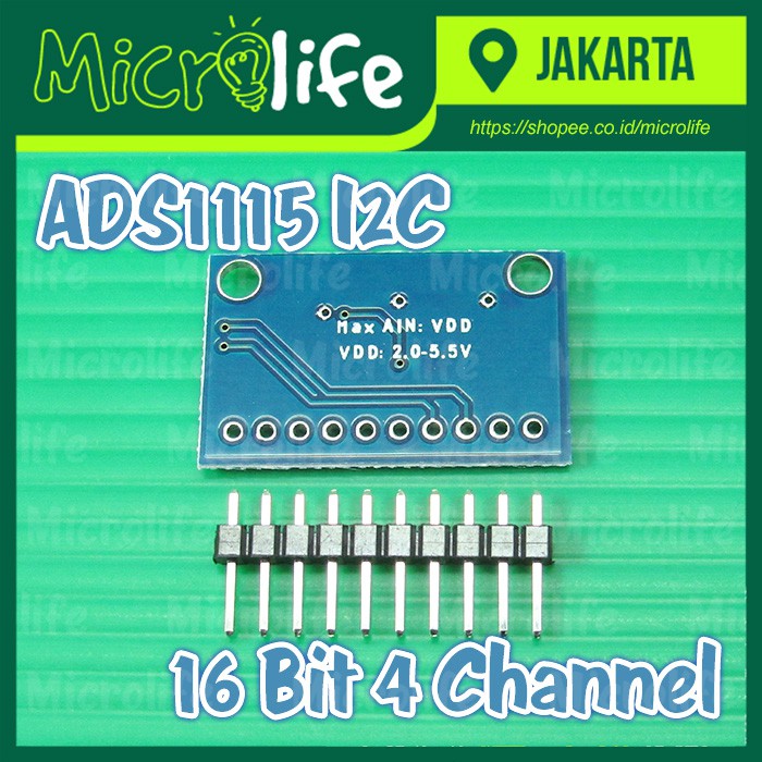 ADS1115 I2C 16 Bit Module ADC 4 Channel